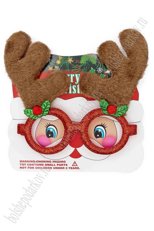 Новогодние очки 17*15 см "Рожки" (SF-1708)