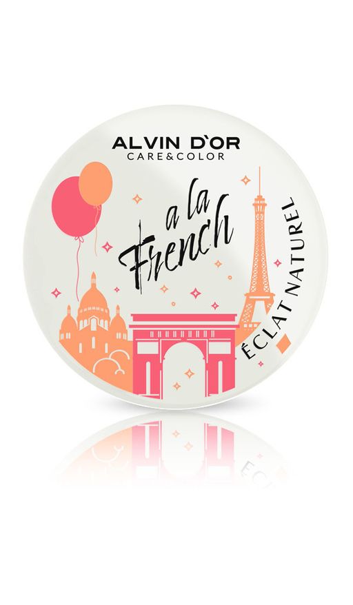 .Alvin Dor A LA FRENCH ALF-03 Пудра тон 03 Natural beige компактная фиксирующая Eclat Naturel 10