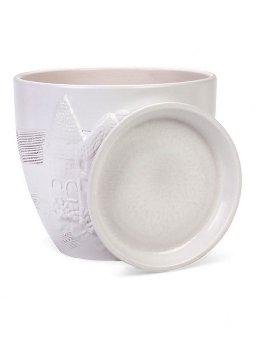 Набор горшков цветочный поддоном 4 шт 0,6 / 1,4 / 2,5 / 5 л керамика белый Галандия