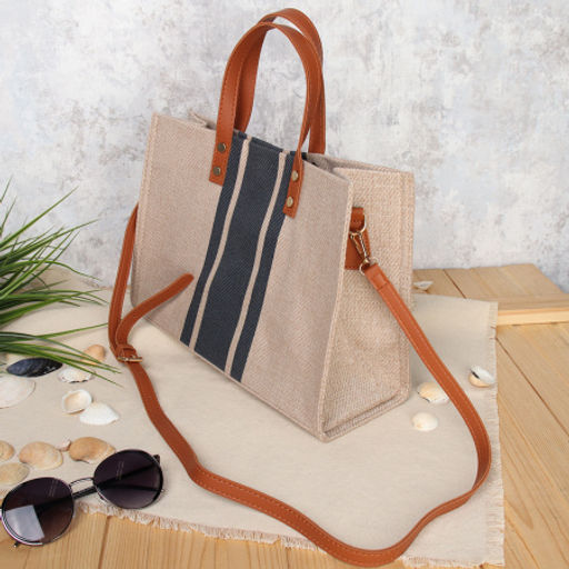 Сумка 33x13x25 / BLY-105 /уп 80/серая полоса - Галеонтрейд фото 6