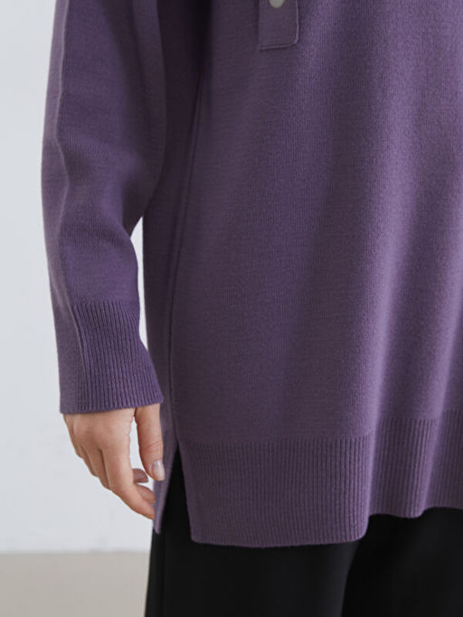 Bisiklet Yaka Kad?n Triko Tunik