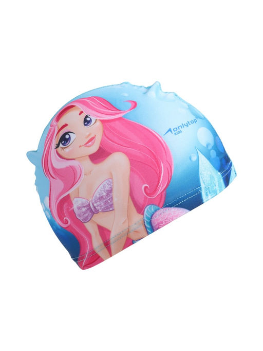 Шапочка для плавания ONLYTOP Swim «Русалка», детская, тканевая, обхват 46-52 см