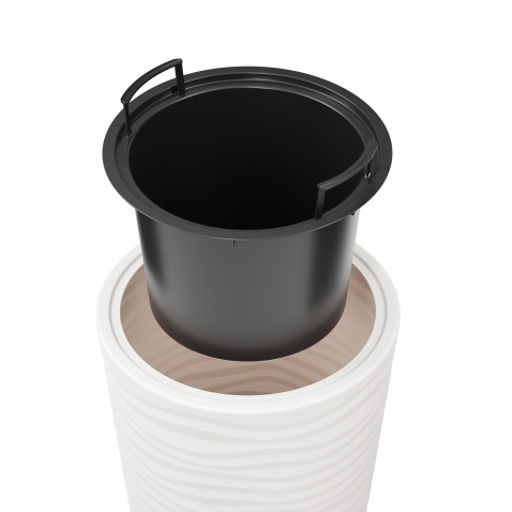 Кашпо "Оазис" 63л (со вставкой 13л) белый М8081