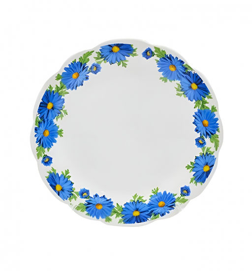 Тарелка мелкая 7 Лазурь (вырезной край), фарфор арт. т7-17-098 (52222)