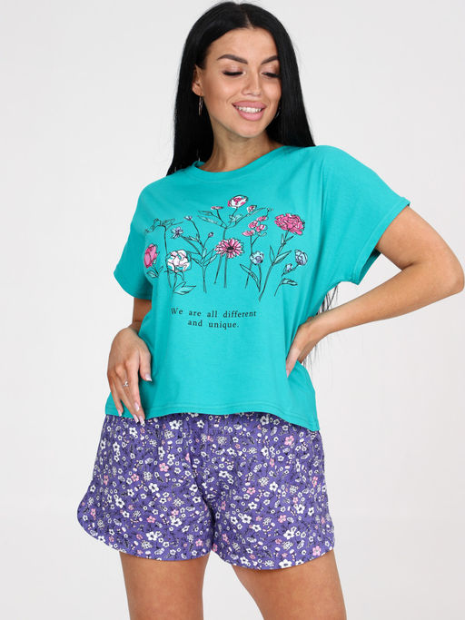 231 ПИЖАМА ЖЕНСКАЯ (шорты) - А-дина фото 2