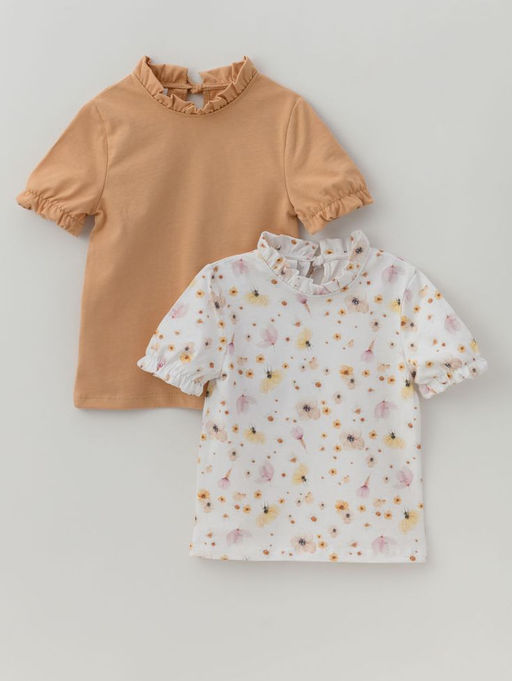 Футболка для девочки 2шт., сер/бел - Lesi kids фото 58