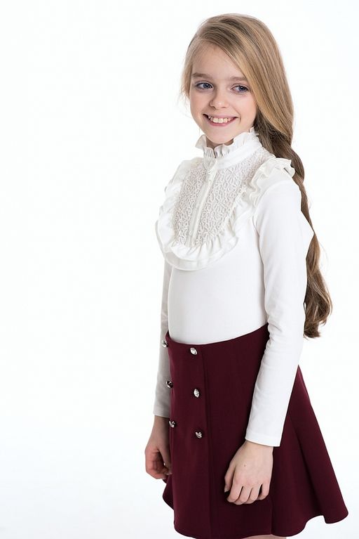 Молочная школьная блуза Инфанта, модель 0637/1 фото 4