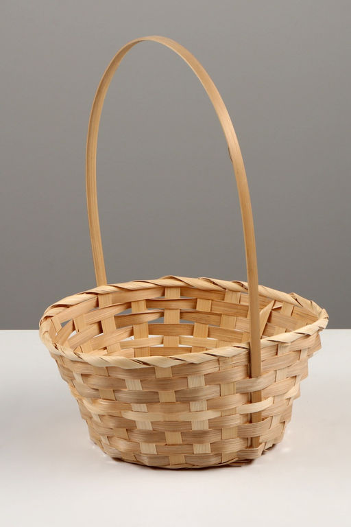 Корзина плетёная для хранения, бамбук, круглая, цвет натуральный, набор 3 шт.