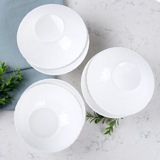 Набор суповых тарелок 6 штук 600 мл 150 мм белый фактурный /WVW60Q WHITE - Галеонтрейд фото 3