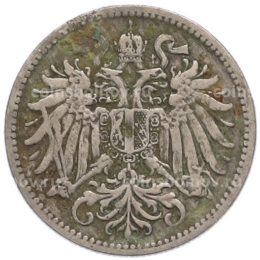 Монета 10 геллеров 1895 года Австрия