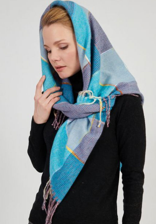 Большой  платок в стиле арт-деко в составе шерсть - Tantino фото 6