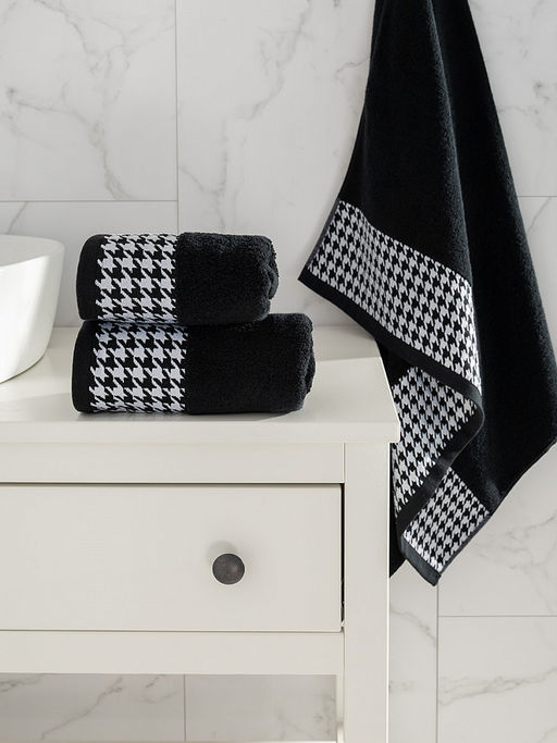 Полотенце для тела 70x130 черный махровая ткань