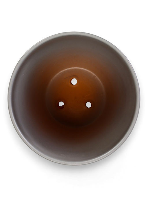 Горшок цветочный с поддоном 2,5 л, d18/h16 см серый керамика, "Туман" (М)