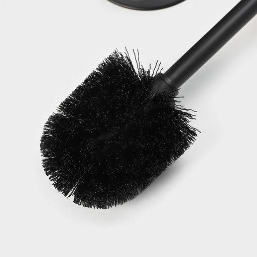 Ёршик для унитаза с подставкой SAVANNA BAMBOO, 9.5×38 см, чёрный