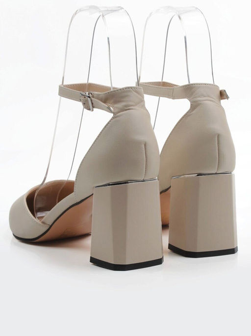 06-HDP1168-9 GRAY/BEIGE Туфли летние женские (натуральная кожа)