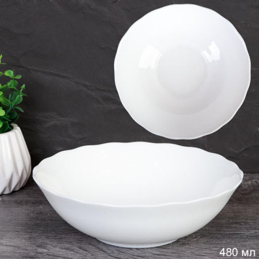 Салатник 480 мл 152 мм Классика тарелка глубокая белая / HW60 (WHITE) /уп 72/