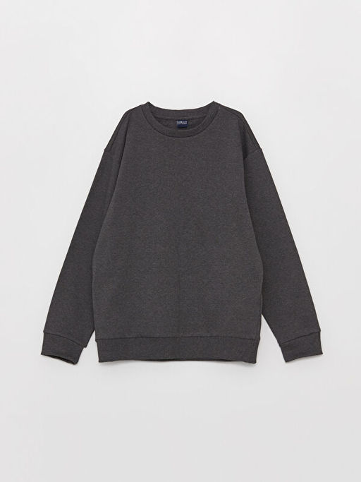 Bisiklet Yaka Basic Uzun Kollu Erkek ?ocuk Sweatshirt