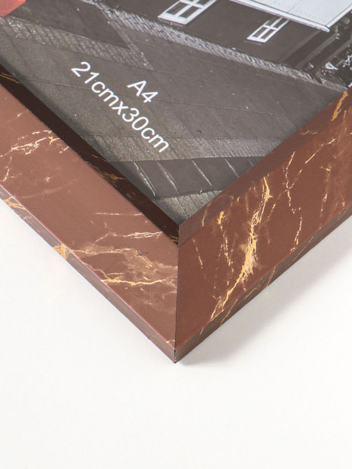 Фоторамка пластик формат А4 см "Гедеон" шоколад с золотом 36х27х2 см