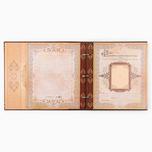 Родословная книга с рамкой под фото «Семейная летопись», 50 листов, 21.5×23.7 см