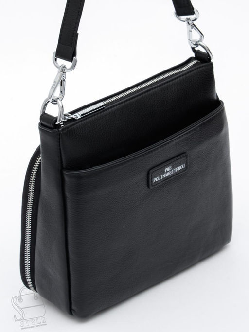Сумка женская кожаная 2378Y black Polina&Eiterou