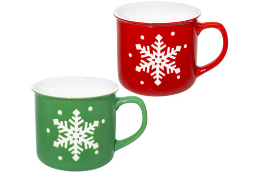 Набор 2 кружек 400 мл 12,5*9,5*8,8 см Снежинки, фарфор NEW BONE CHINA - Elan gallery фото 4
