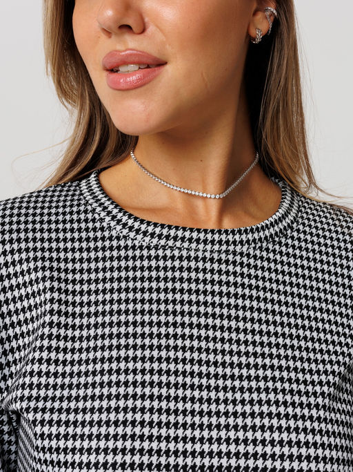 Платье женское П-176 (жаккард принт) Тёмно-серая ёлочка