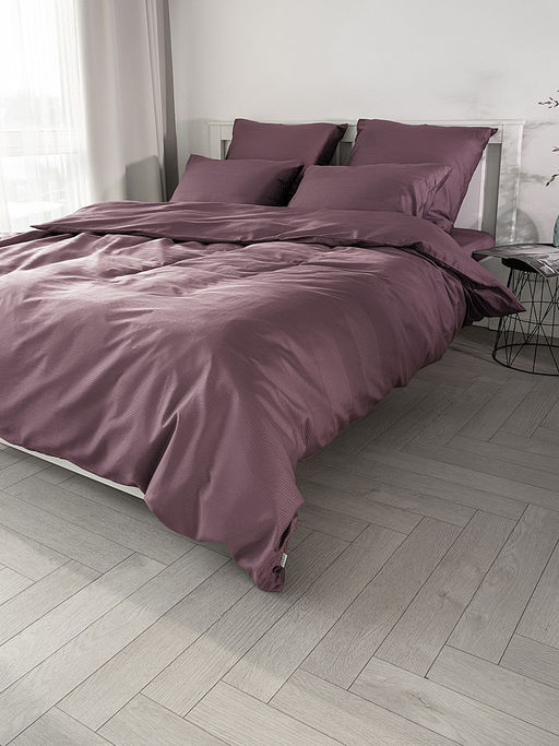 Пододеяльник сатин-страйп 145x210 пурпурный сатин