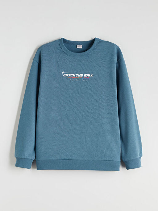 Bisiklet Yaka Erkek ?ocuk Sweatshirt 2li