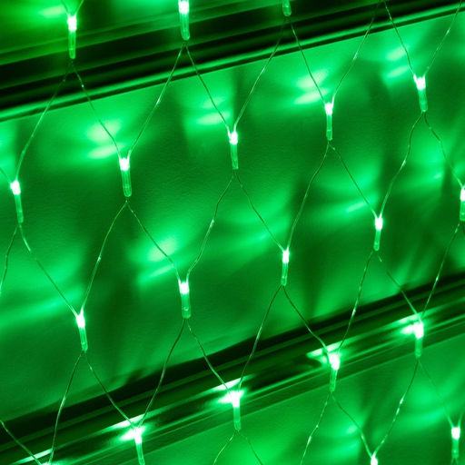 Гирлянда Сеть-ёлка 2?2 м, IP20, тёмная нить, 152 LED, свечение зелёное, 8 режимов, 220 В - Luazon lighting фото 3