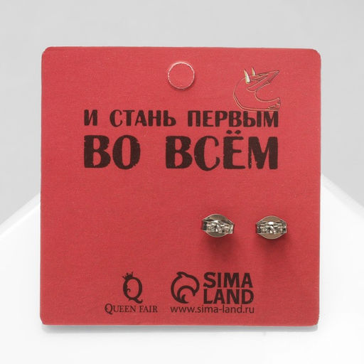 Серьги металл «Пусеты» стальные, линии, цвет серебро