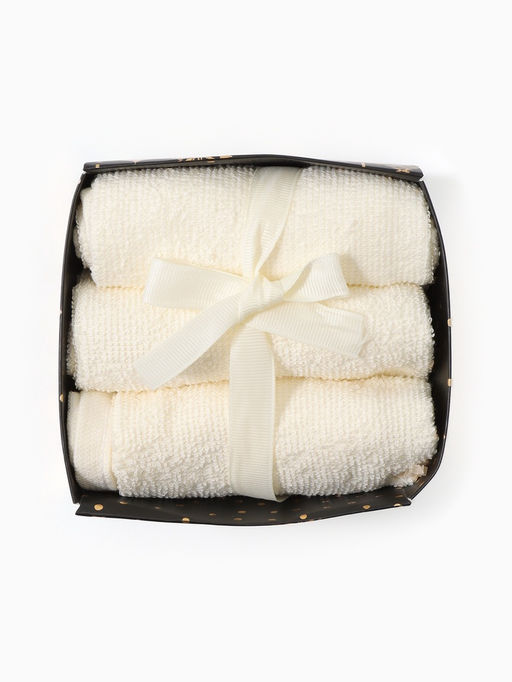 Набор махровых полотенец Merry Christmas, 3 шт., бежевые, 30×30 см, хлопок 340 г/м²