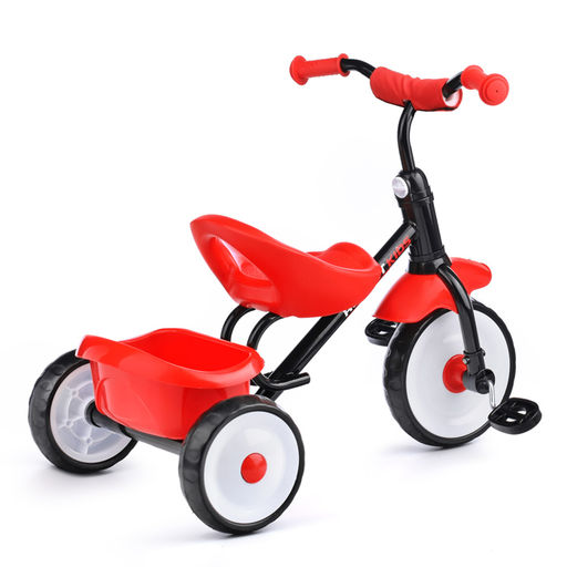 Велосипед трехколесный Rocket, колеса EVA 9"/7", цвет черный/красный