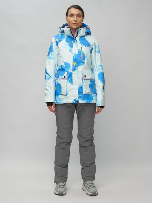 Горнолыжный костюм женский голубого цвета 020231Gl - Chunmai фото 2