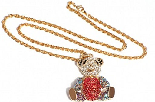 Подвеска Мишка в стразах PR1323