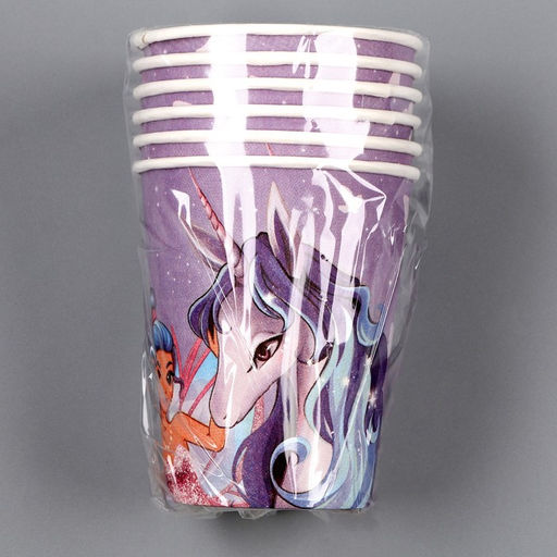 Стакан бумажный Единорог, 250 мл, в наборе 6 штук - Страна карнавалия фото 3