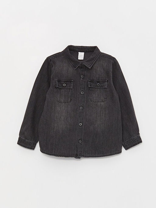 Basic Uzun Kollu Erkek Bebek Jean G?mlek