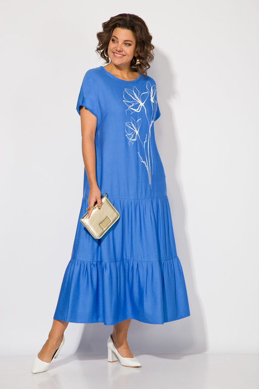 Платье Liliana 1421 василек  фото 4