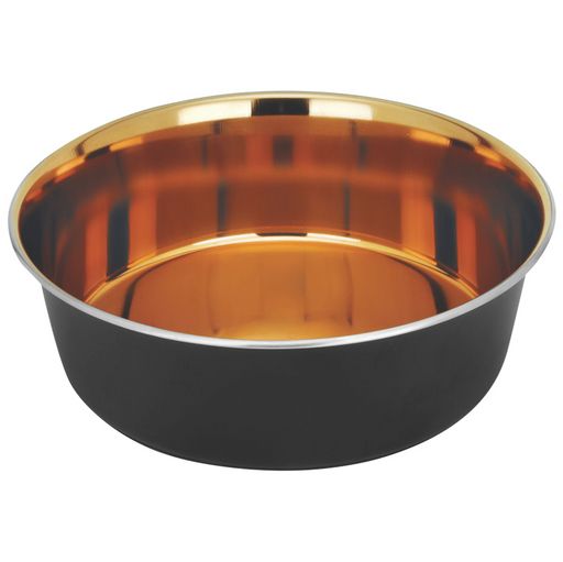 Новинка! Миска металлическая интерьерная на силиконовой резинке утяжеленная "Гранж", 0,525л