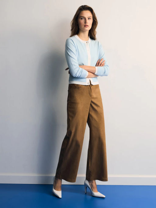 Прямые брюки из искусственной замши / Zarina