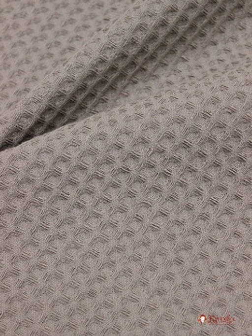 Вафельное премиум-полотно Italy цв.Светлый кофейно-серый, ш.1.44м, хлопок-100%, 240гр/м.кв