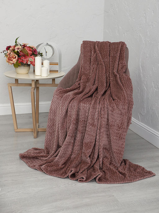 Плед Роял Плюш Пудра 150х200 - Амавес-текстиль фото 3