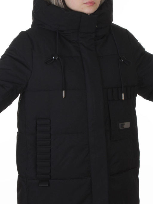 YR-6616 BLACK Куртка зимняя женская (150 гр. холлофайбер)
