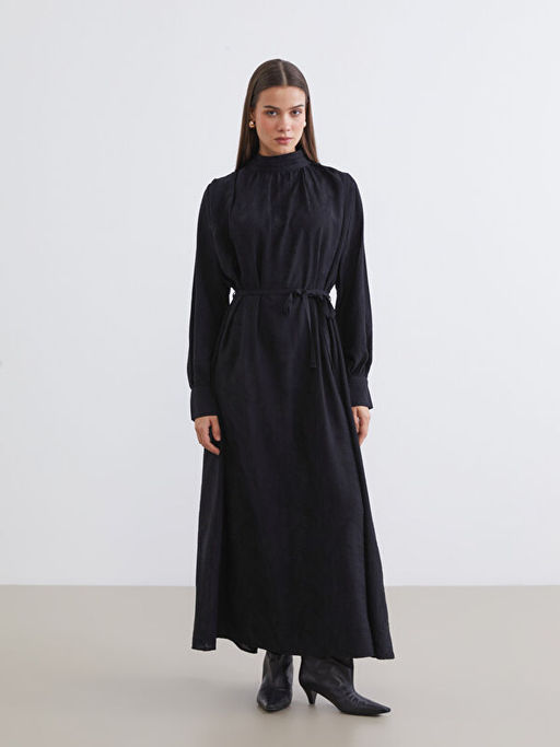 Dik Yaka Ku?akl? Elbise