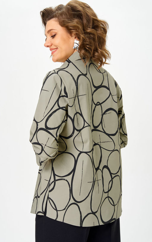 Блуза БелЭльСтиль 877 олива фото 3