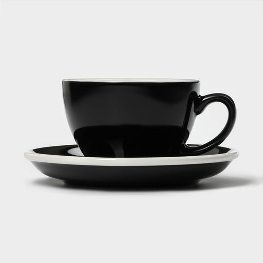 Кофейная пара фарфоровая Magistro Coffee time, 2 предмета: чашка 200 мл, блюдце d=14,5 см, цвет чёрный  фото 2