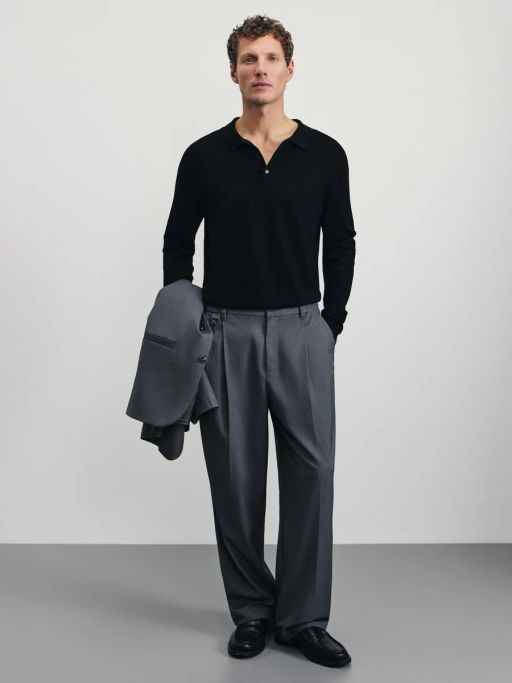 Брюки с защипами relax fit / Zarina