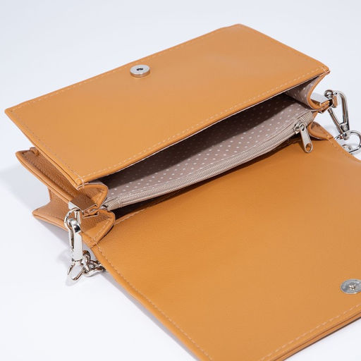 Сумка женская TEXTURA, мессенджер, маленький размер, цвет горчичный  фото 7