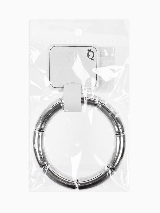 Браслет пластик на резинке "Стиль" гладкий, цвет серебро