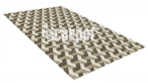 Коврик вырезной icarpet PRINT антискользящий (140) "Иллюжн" 100х150 бежево-коричневый S