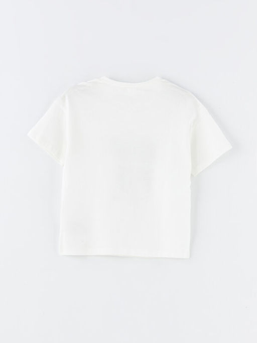 Bisiklet Yaka Bask?l? K?sa Kollu K?z ?ocuk ?ortlu Pijama Tak?m? - Waikiki фото 3